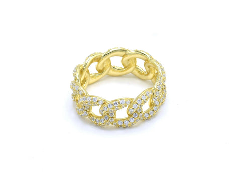 Crystal Cuban Ring