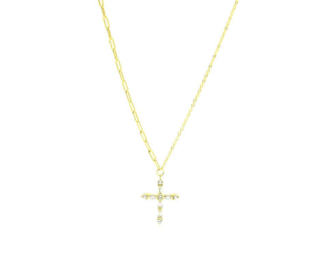 Milagros Cross Pendant Necklace