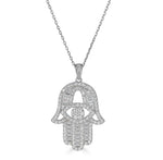 Baguette Hamsa Necklace