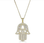 Baguette Hamsa Necklace